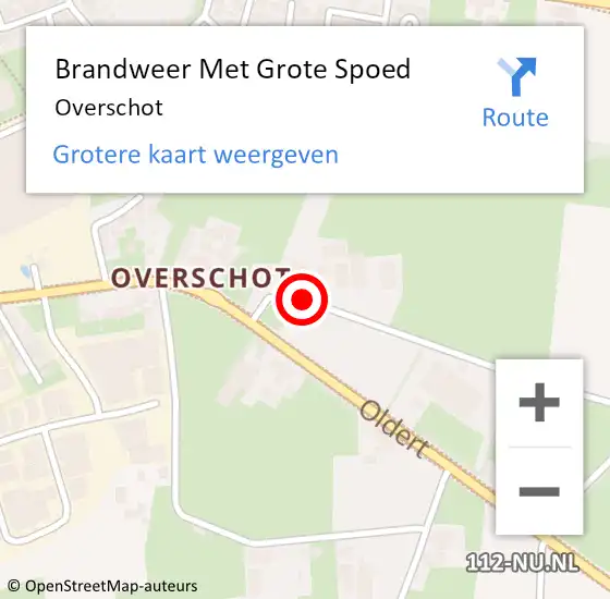 Locatie op kaart van de 112 melding: Brandweer Met Grote Spoed Naar Overschot op 2 augustus 2015 05:29