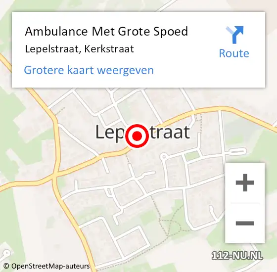 Locatie op kaart van de 112 melding: Ambulance Met Grote Spoed Naar Lepelstraat, Kerkstraat op 2 augustus 2015 15:14