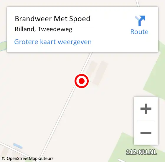 Locatie op kaart van de 112 melding: Brandweer Met Spoed Naar Rilland, Tweedeweg op 3 augustus 2015 16:21