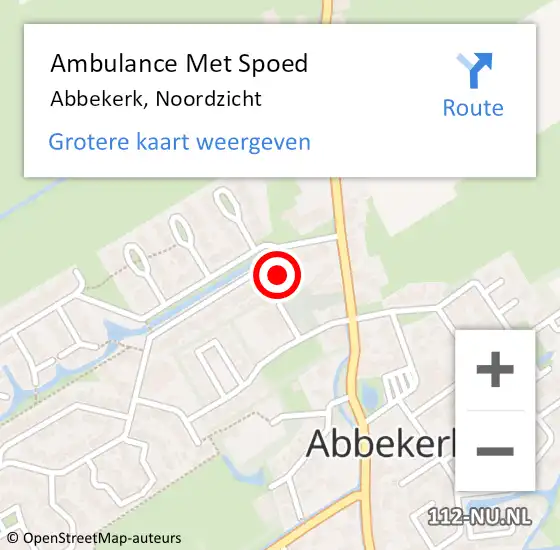 Locatie op kaart van de 112 melding: Ambulance Met Spoed Naar Abbekerk, Noordzicht op 3 augustus 2015 17:02