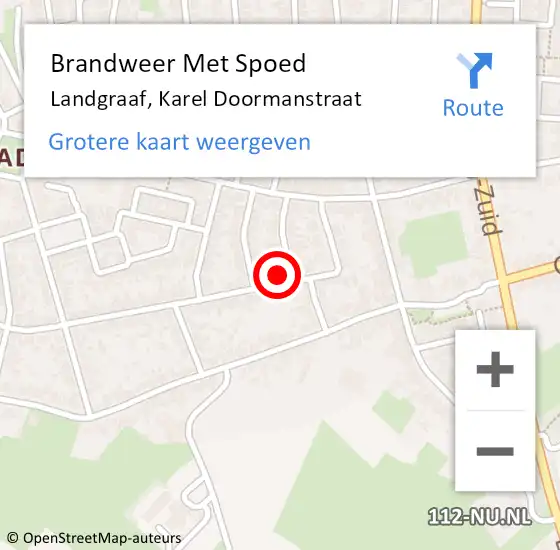 Locatie op kaart van de 112 melding: Brandweer Met Spoed Naar Landgraaf, Karel Doormanstraat op 4 augustus 2015 20:55