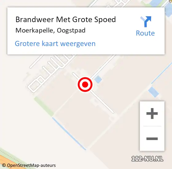 Locatie op kaart van de 112 melding: Brandweer Met Grote Spoed Naar Moerkapelle, Oogstpad op 5 augustus 2015 08:50