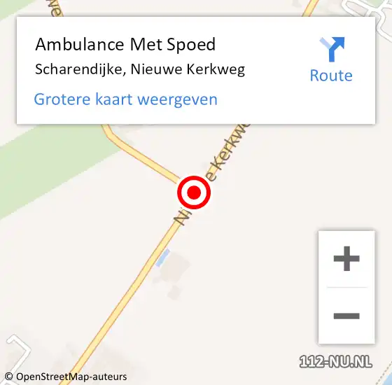 Locatie op kaart van de 112 melding: Ambulance Met Spoed Naar Scharendijke, Nieuwe Kerkweg op 5 augustus 2015 21:35