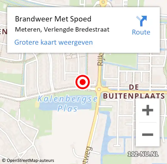 Locatie op kaart van de 112 melding: Brandweer Met Spoed Naar Meteren, Verlengde Bredestraat op 16 november 2013 14:30