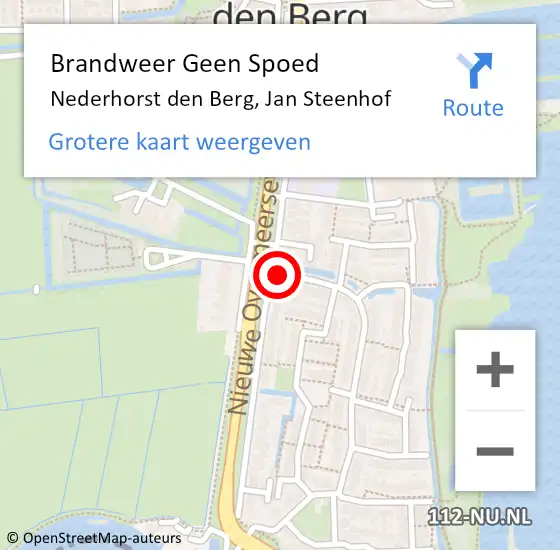 Locatie op kaart van de 112 melding: Brandweer Geen Spoed Naar Nederhorst den Berg, Jan Steenhof op 7 augustus 2015 12:25