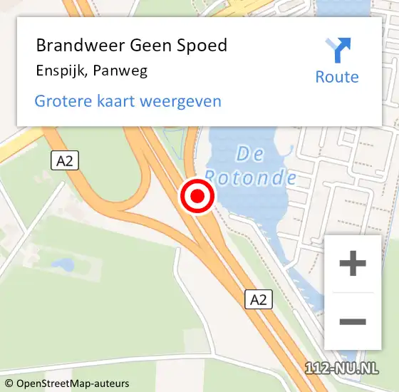 Locatie op kaart van de 112 melding: Brandweer Geen Spoed Naar Enspijk, Panweg op 7 augustus 2015 13:24