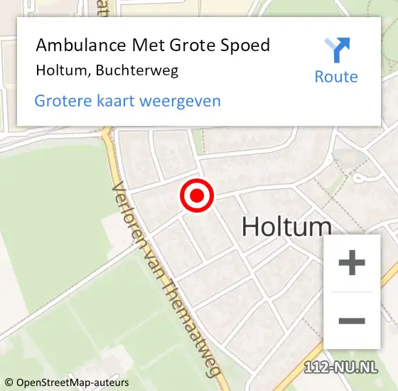 Locatie op kaart van de 112 melding: Ambulance Met Grote Spoed Naar Holtum, Buchterweg op 16 november 2013 22:14