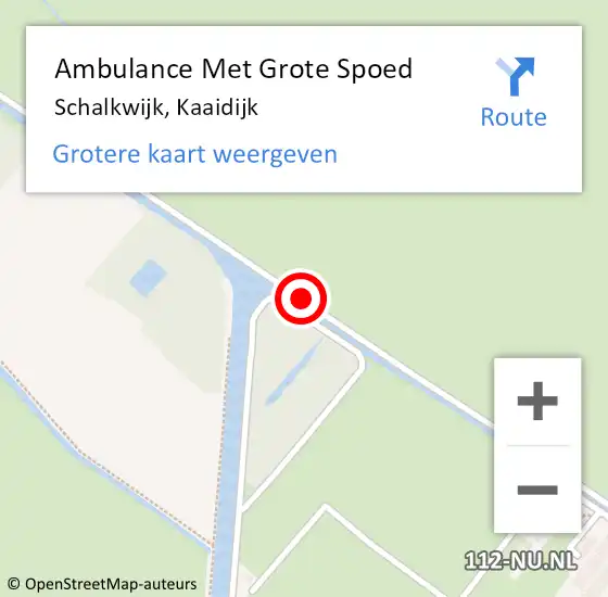 Locatie op kaart van de 112 melding: Ambulance Met Grote Spoed Naar Schalkwijk, Kaaidijk op 11 augustus 2015 11:35