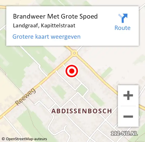 Locatie op kaart van de 112 melding: Brandweer Met Grote Spoed Naar Landgraaf, Kapittelstraat op 11 augustus 2015 21:48