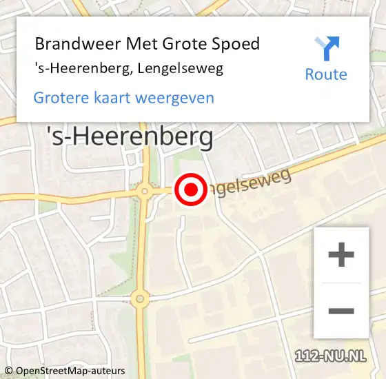 Locatie op kaart van de 112 melding: Brandweer Met Grote Spoed Naar 's-Heerenberg, Lengelseweg op 12 augustus 2015 10:57