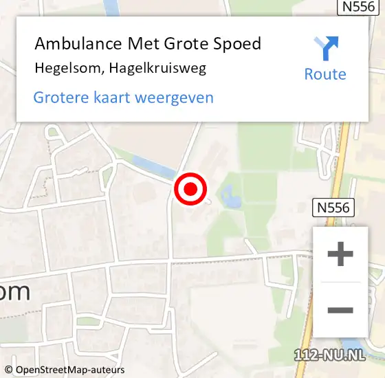 Locatie op kaart van de 112 melding: Ambulance Met Grote Spoed Naar Hegelsom, Hagelkruisweg op 12 augustus 2015 14:11