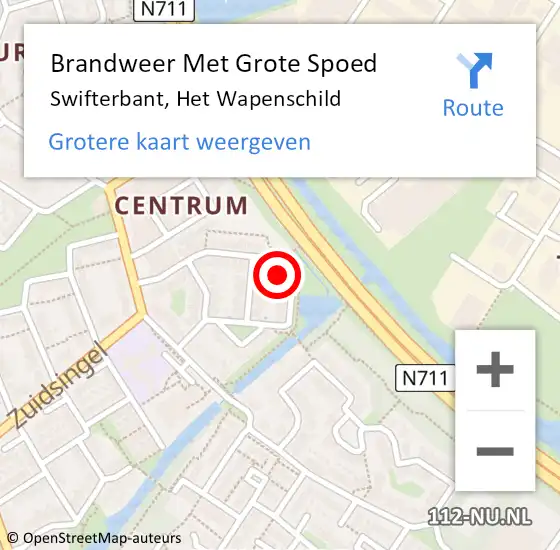 Locatie op kaart van de 112 melding: Brandweer Met Grote Spoed Naar Swifterbant, Het Wapenschild op 12 augustus 2015 16:28