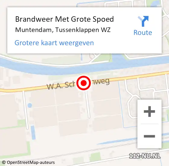 Locatie op kaart van de 112 melding: Brandweer Met Grote Spoed Naar Muntendam, Tussenklappen WZ op 13 augustus 2015 16:37