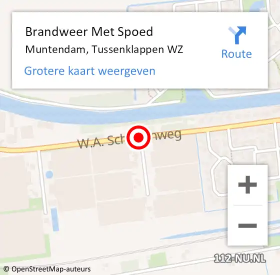 Locatie op kaart van de 112 melding: Brandweer Met Spoed Naar Muntendam, Tussenklappen WZ op 14 augustus 2015 12:21