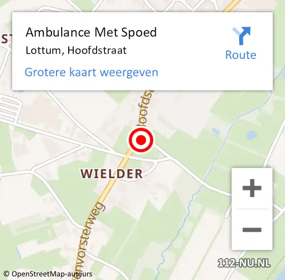 Locatie op kaart van de 112 melding: Ambulance Met Spoed Naar Lottum, Hoofdstraat op 17 november 2013 12:52