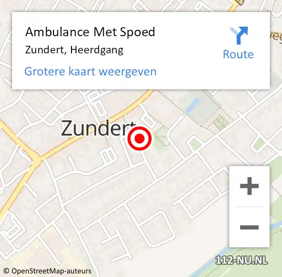 Locatie op kaart van de 112 melding: Ambulance Met Spoed Naar Zundert, Heerdgang op 15 augustus 2015 19:04