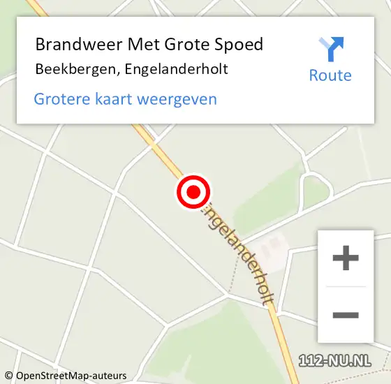 Locatie op kaart van de 112 melding: Brandweer Met Grote Spoed Naar Beekbergen, Engelanderholt op 17 november 2013 14:17