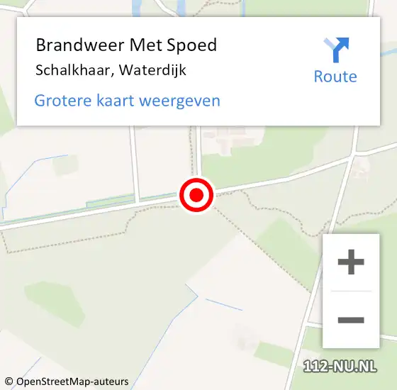 Locatie op kaart van de 112 melding: Brandweer Met Spoed Naar Schalkhaar, Waterdijk op 17 augustus 2015 02:49