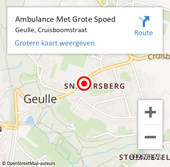 Locatie op kaart van de 112 melding: Ambulance Met Grote Spoed Naar Geulle, Cruisboomstraat op 17 november 2013 17:20