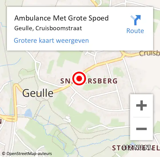 Locatie op kaart van de 112 melding: Ambulance Met Grote Spoed Naar Geulle, Cruisboomstraat op 17 november 2013 17:29