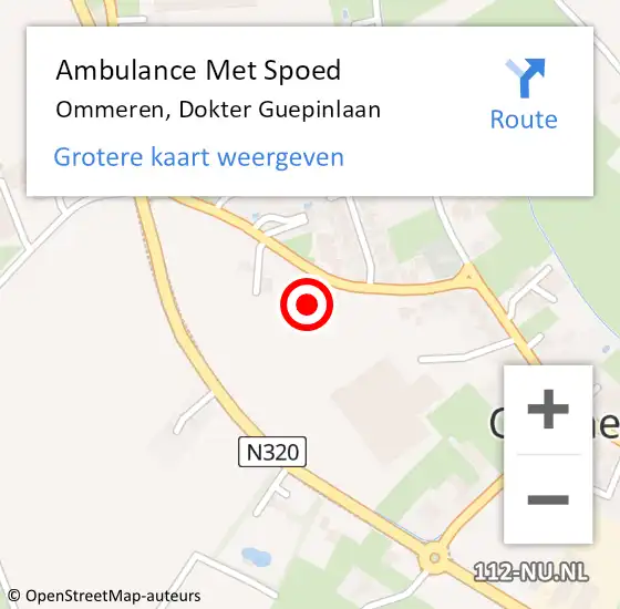 Locatie op kaart van de 112 melding: Ambulance Met Spoed Naar Ommeren, Dokter Guepinlaan op 17 november 2013 21:32