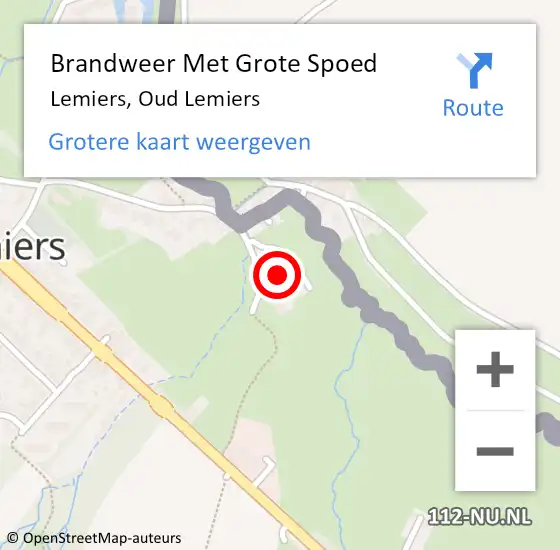 Locatie op kaart van de 112 melding: Brandweer Met Grote Spoed Naar Lemiers, Oud Lemiers op 19 augustus 2015 15:44