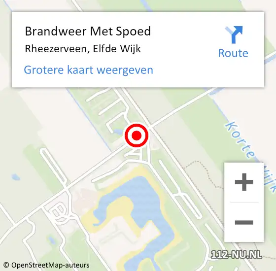 Locatie op kaart van de 112 melding: Brandweer Met Spoed Naar Rheezerveen, Elfde Wijk op 17 november 2013 22:14