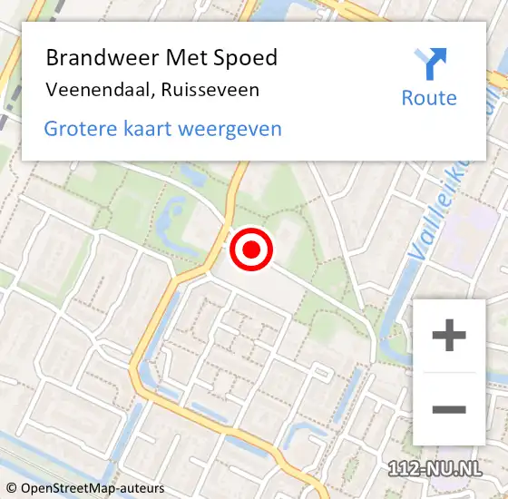 Locatie op kaart van de 112 melding: Brandweer Met Spoed Naar Veenendaal, Ruisseveen op 19 augustus 2015 20:19