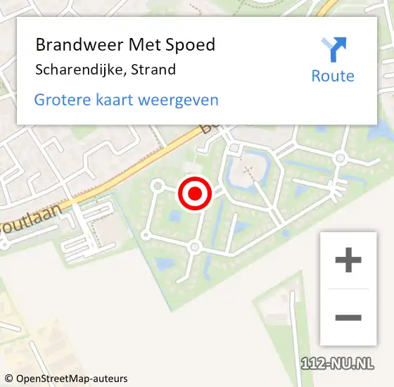 Locatie op kaart van de 112 melding: Brandweer Met Spoed Naar Scharendijke, Strand op 20 augustus 2015 18:05