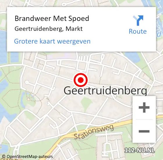 Locatie op kaart van de 112 melding: Brandweer Met Spoed Naar Geertruidenberg, Markt op 20 augustus 2015 23:06