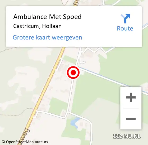 Locatie op kaart van de 112 melding: Ambulance Met Spoed Naar Castricum, Hollaan op 21 augustus 2015 10:08