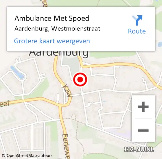 Locatie op kaart van de 112 melding: Ambulance Met Spoed Naar Aardenburg, Westmolenstraat op 21 augustus 2015 18:27