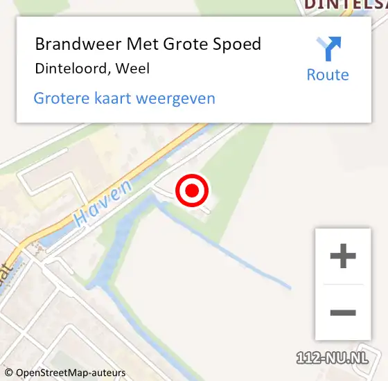 Locatie op kaart van de 112 melding: Brandweer Met Grote Spoed Naar Dinteloord, Weel op 21 augustus 2015 23:37