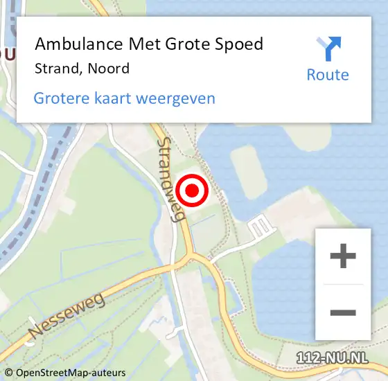 Locatie op kaart van de 112 melding: Ambulance Met Grote Spoed Naar Strand, Noord op 22 augustus 2015 12:50