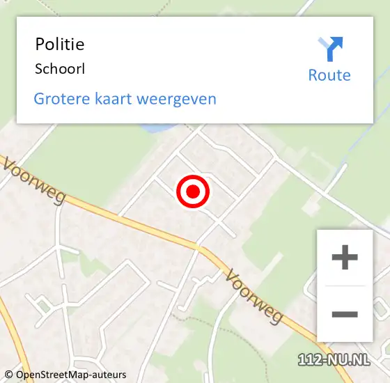 Locatie op kaart van de 112 melding: Politie Schoorl op 23 augustus 2015 11:00