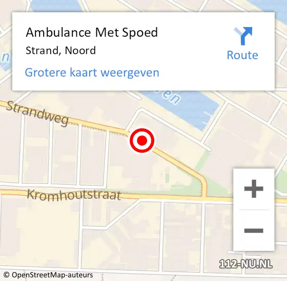 Locatie op kaart van de 112 melding: Ambulance Met Spoed Naar Strand, Noord op 23 augustus 2015 11:30