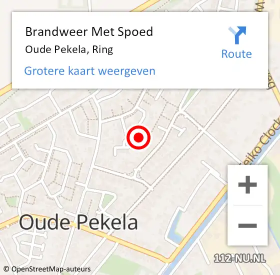 Locatie op kaart van de 112 melding: Brandweer Met Spoed Naar Oude Pekela, Ring op 23 augustus 2015 14:11