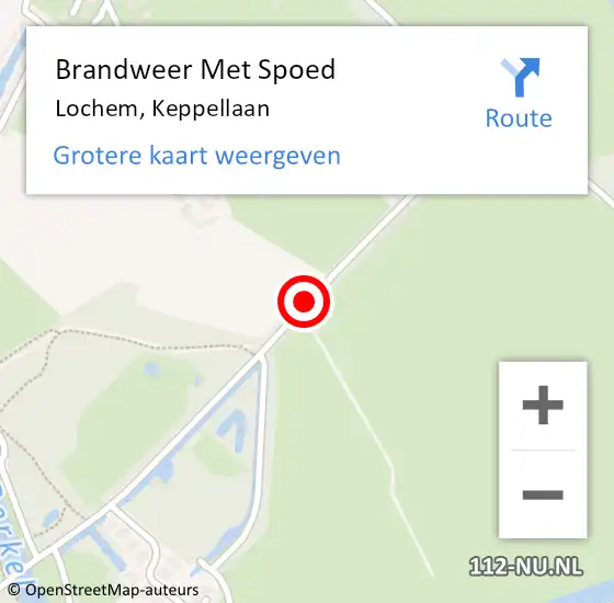 Locatie op kaart van de 112 melding: Brandweer Met Spoed Naar Lochem, Keppellaan op 23 augustus 2015 14:21