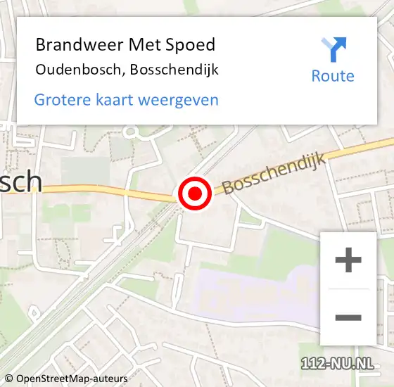 Locatie op kaart van de 112 melding: Brandweer Met Spoed Naar Oudenbosch, Bosschendijk op 23 augustus 2015 14:26