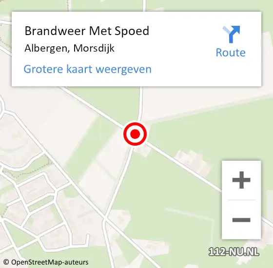 Locatie op kaart van de 112 melding: Brandweer Met Spoed Naar Albergen, Morsdijk op 23 augustus 2015 19:30