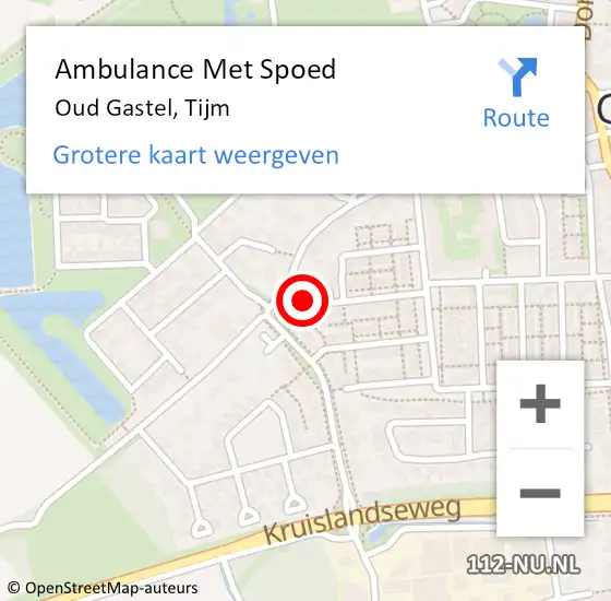 Locatie op kaart van de 112 melding: Ambulance Met Spoed Naar Oud Gastel, Tijm op 23 augustus 2015 23:04