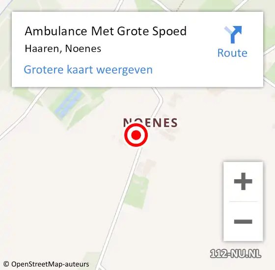 Locatie op kaart van de 112 melding: Ambulance Met Grote Spoed Naar Haaren, Noenes op 24 augustus 2015 09:00