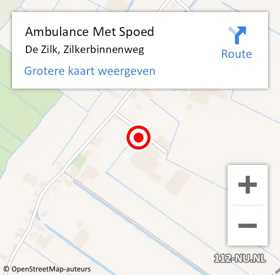 Locatie op kaart van de 112 melding: Ambulance Met Spoed Naar De Zilk, Zilkerbinnenweg op 24 augustus 2015 11:41