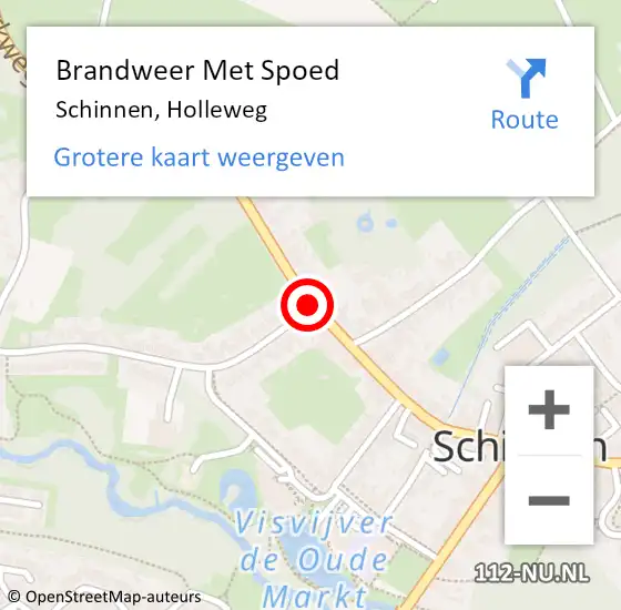 Locatie op kaart van de 112 melding: Brandweer Met Spoed Naar Schinnen, Holleweg op 24 augustus 2015 21:01