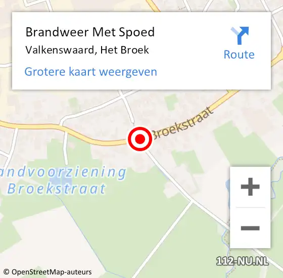 Locatie op kaart van de 112 melding: Brandweer Met Spoed Naar Valkenswaard, Het Broek op 26 augustus 2015 12:42