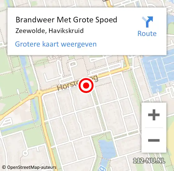 Locatie op kaart van de 112 melding: Brandweer Met Grote Spoed Naar Zeewolde, Havikskruid op 26 augustus 2015 15:44