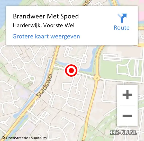 Locatie op kaart van de 112 melding: Brandweer Met Spoed Naar Harderwijk, Voorste Wei op 27 augustus 2015 13:50