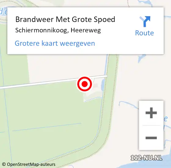 Locatie op kaart van de 112 melding: Brandweer Met Grote Spoed Naar Schiermonnikoog, Heereweg op 28 augustus 2015 11:43