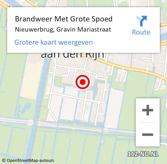 Locatie op kaart van de 112 melding: Brandweer Met Grote Spoed Naar Nieuwerbrug, Gravin Mariastraat op 28 augustus 2015 20:13