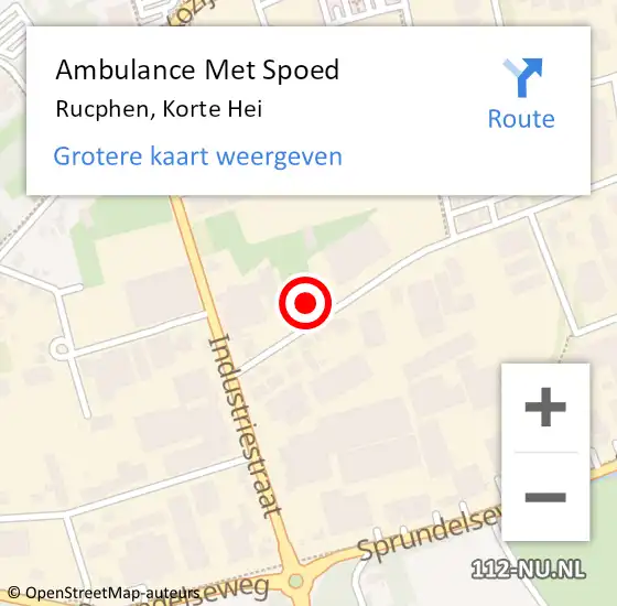 Locatie op kaart van de 112 melding: Ambulance Met Spoed Naar Rucphen, Korte Hei op 28 augustus 2015 21:17